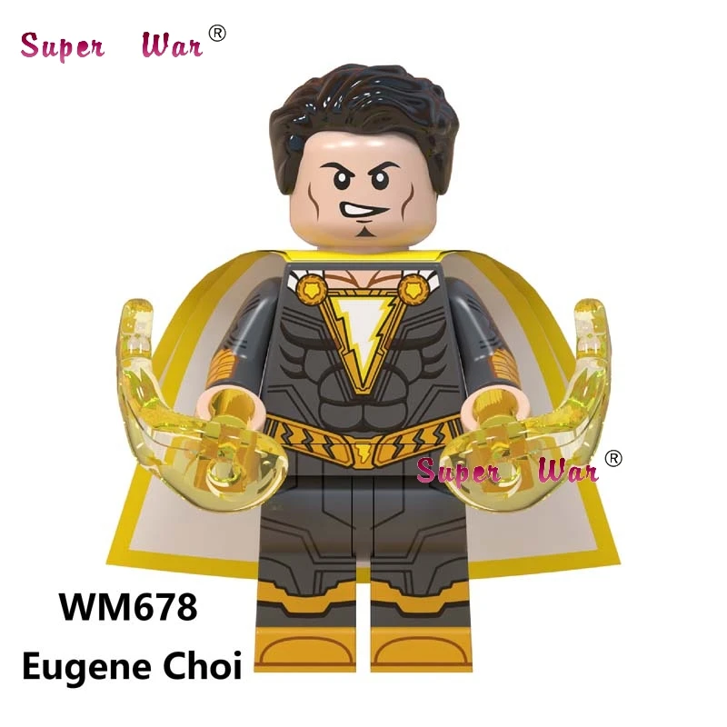 WM678 Один супер герои фильм Shazam Freddy Freeman черный Adam Marvel Мстители 4 Endgame Железный человек MK50 строительные блоки детские игрушки - Цвет: WM678