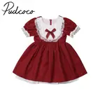 Популярное праздничное кружевное платье принцессы для новорожденных девочек