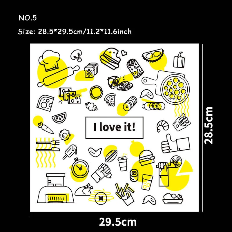 Одноразовые упаковочные листы для обертывания антимасляная бумага пищевая