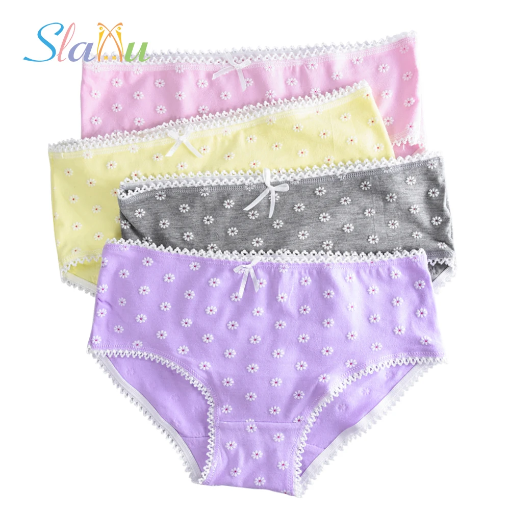 Шорты набор из 4 шт. хлопок нижнее белье для девочки до подростка детские мягкие