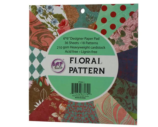 Новый стиль 6 дюймов подарочная оберточная Книга набор Ретро цветочный узор 36