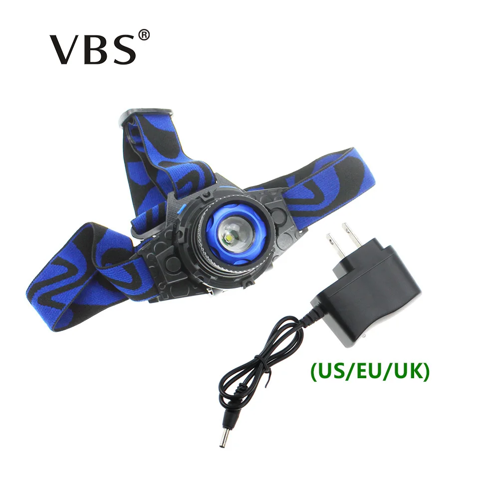 LED Headlamp Cree Q5 Waterproof High Brightness Built in Lithium Battery Rechargeable Headlight + Charger 3 Modes Zoomable Torch|torch home|headlamp