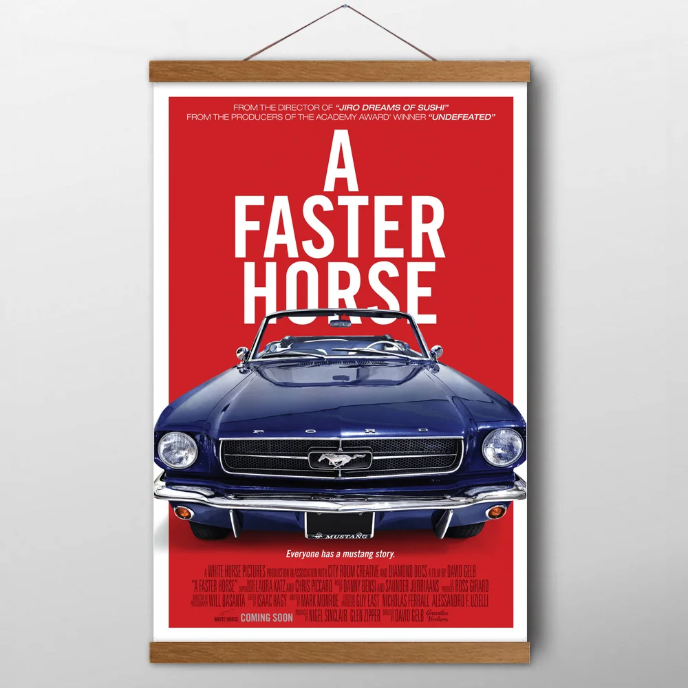 Фильм Плакаты Форды Mustang история классический автомобиль Wall Art Художественная