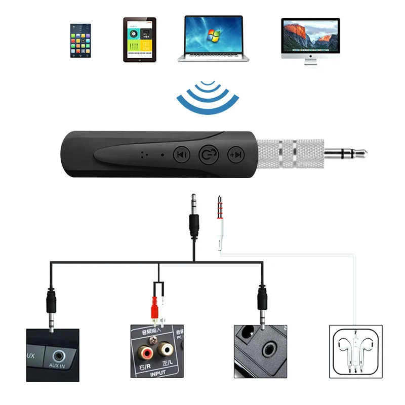 Overfly беспроводной Bluetooth 4 1 аудио адаптер конвертер 3 5 Jack музыка приема