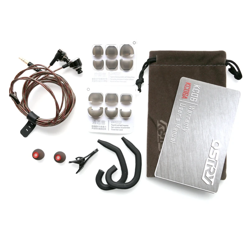 OSTRY KC06A (+ OS100 OS200 OS300 опций) Динамический HiFi наушники вкладыши процесс вакуумного
