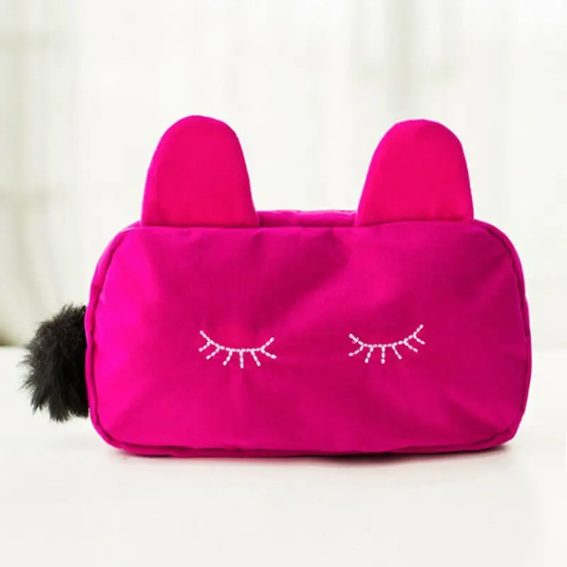 Portable Cartoon Cat Coin Storage Case Makeup Pouch Zipper Cosmetic Bag | Багаж и сумки