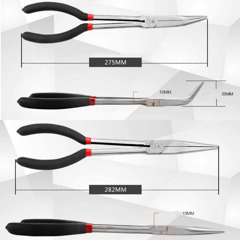 Toply Fishing Pliers Curve Straight Long Handle Carbon Steel Gripper Multifunctional