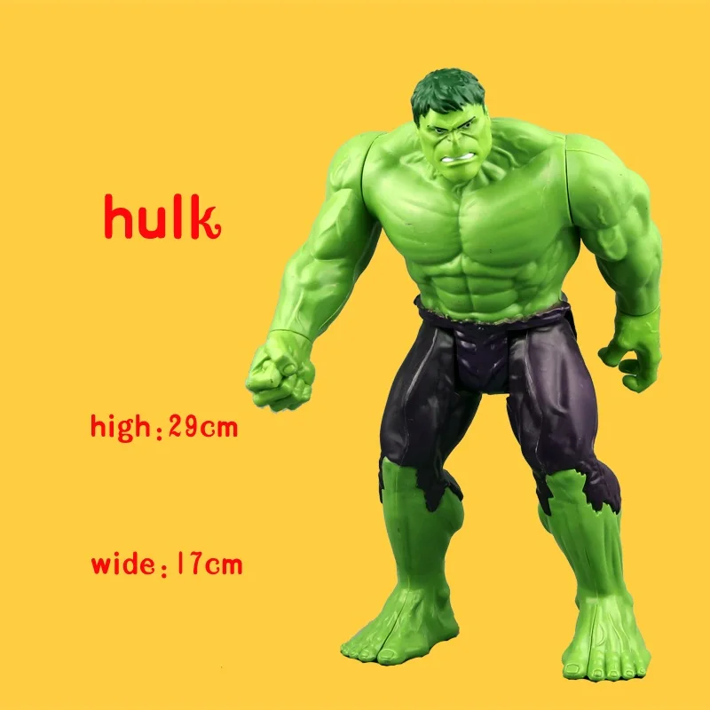 hulk Без коробки), потрясающая Фигурка Человека-паука, Капитана Америки, Железного человека, Человека-паука, 30 см - Цвет: hulk