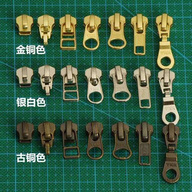 Оригинальные YKK/3/5/серебро белый/латунь молния ГОЛОВА металлическая молния аксессуары