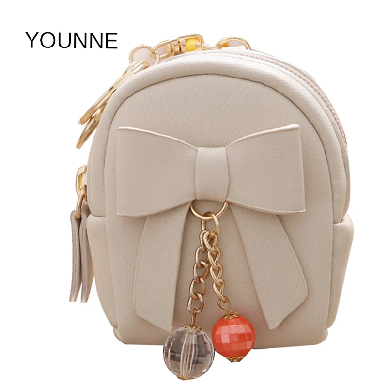 YOUNNE женские Мини кошельки из искусственной кожи супер мини с бантиком для
