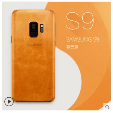 Для samsung galaxy s9 роскошный чехол из натуральной кожи. Вставка 360 градусов полностью кожаный чехол для телефона для samsung galaxy s9/s9 plus
