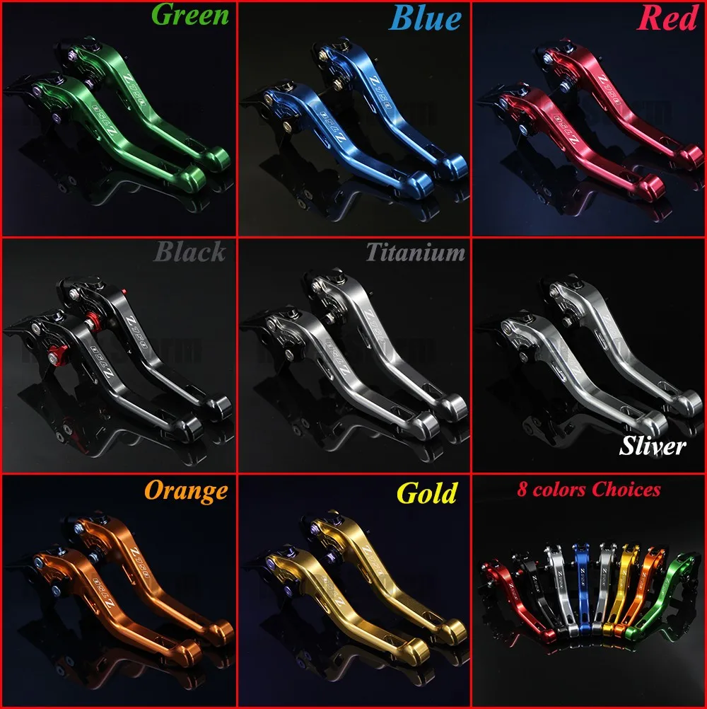 Для Kawasaki Z750(не Z750S модель) 2007 2008 2009 2010 2011 2012 лазерный логотип(Z750) 2 пальца короткие мотоциклетные Рычаги Тормозная система сцепления