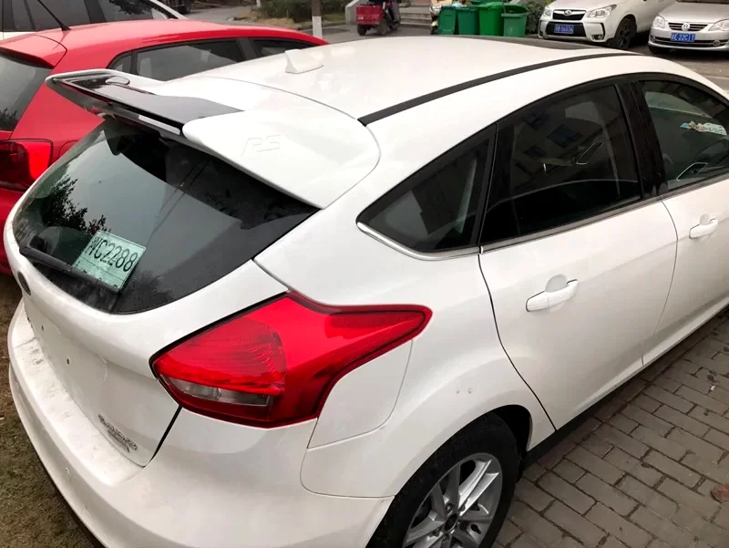 Для Ford Focus ST спойлер 2012- Высококачественный ABS Материал заднее крыло автомобиля праймер цвет задний спойлер для Focus ST спойлер