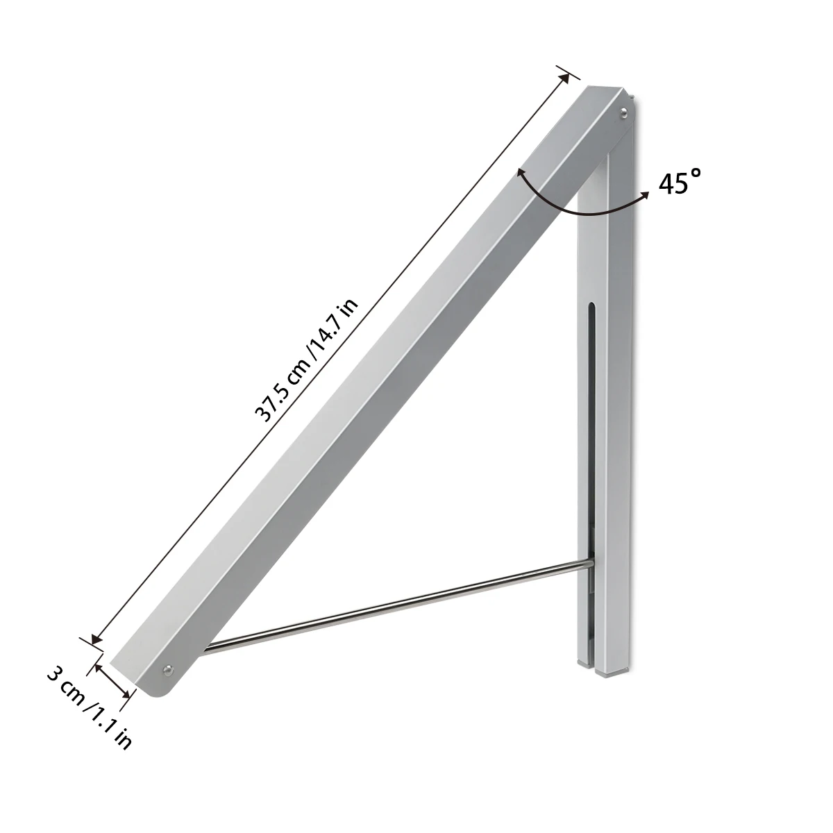 WINOMO Alumimum настенная Регулируемая Вешалка для одежды кронштейн прачечной