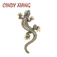 cindy xiang 2 colors available rhinestone lizard brooches vintage animal brooch pin full rhinestone inlay suit accessories gift
