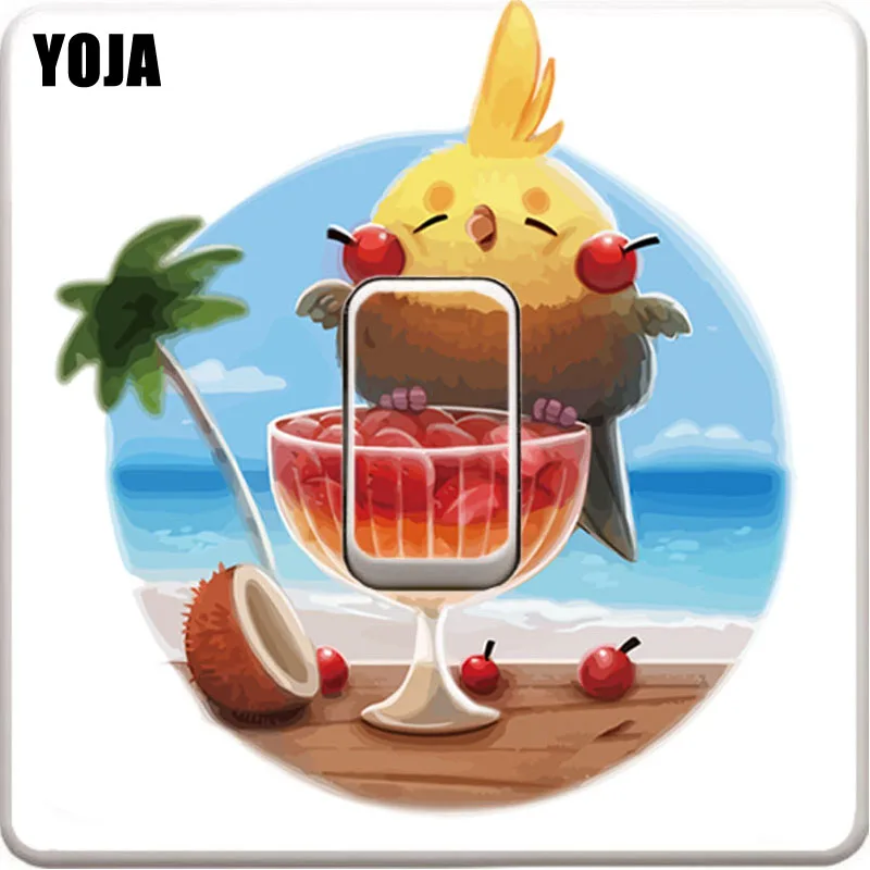 YOJA Lovely Conglobate Декор попугая настенные наклейки переключатель для комнаты спальни Высококачественные