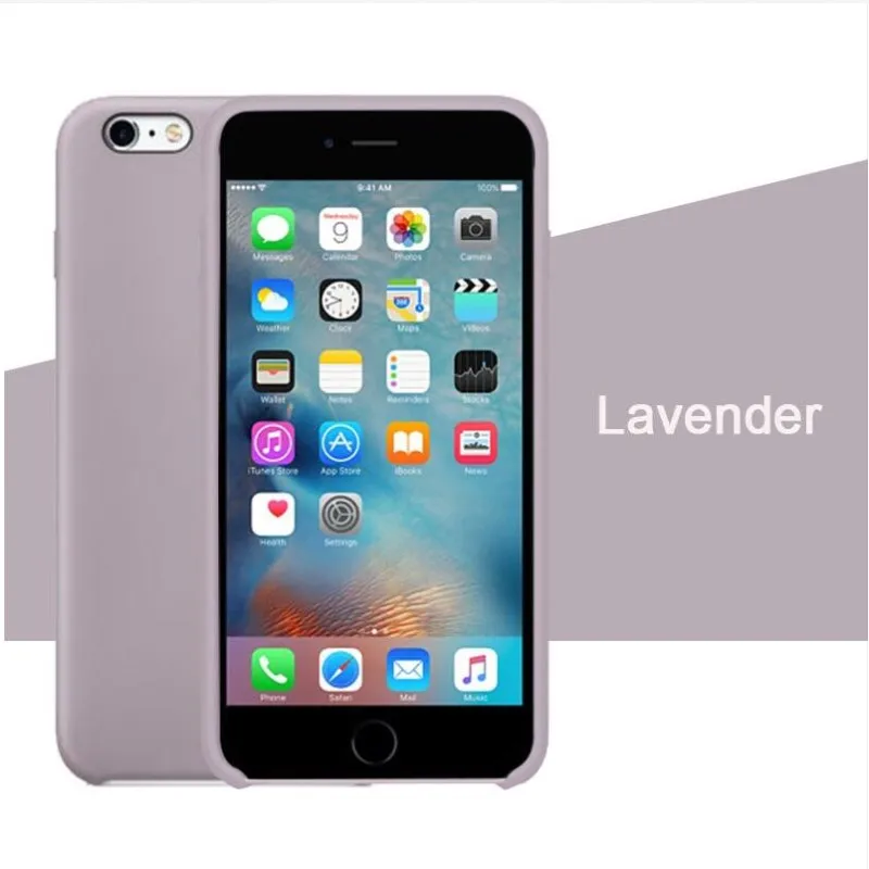 Лаванда Чехол для iPhone Xs MAX XR X чехол s для Apple iPhone 7 8 6 s Plus 5S SE официальный стиль силиконовый чехол с логотипом - Цвет: Лаванда