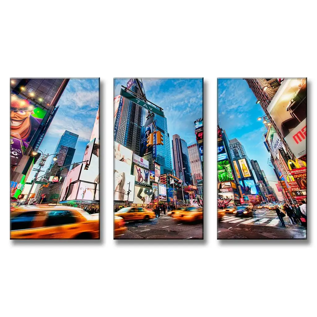 3 Pcs/Set Landscape New York Street Canvas Prints Painting Modern Colorful City View Wall Art Home Decorative Picture | Дом и сад