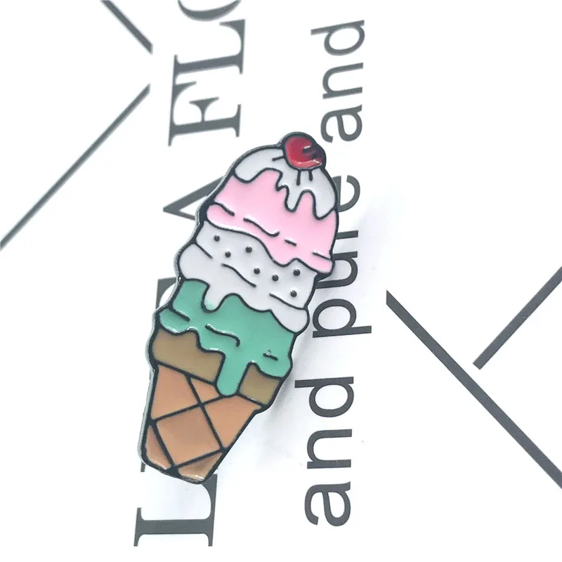 Значок с изображением мороженого и десерта | Украшения аксессуары