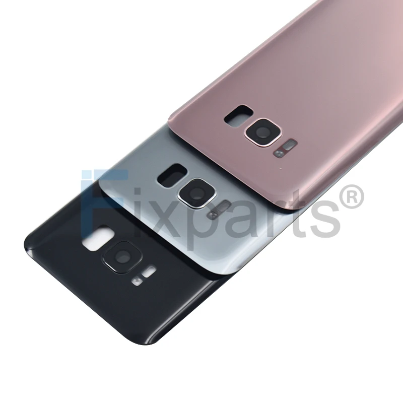 Новинка для SAMSUNG Galaxy S8 G950F Задняя крышка батареи с объективом камеры стеклянная