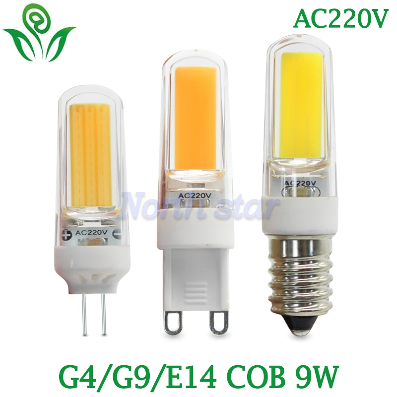 Светодиодный G4 G9 лампочка AC/DC 12 В 220 3 Вт 6 9 COB 0705 1505 2505 SMD светодиодный светильник