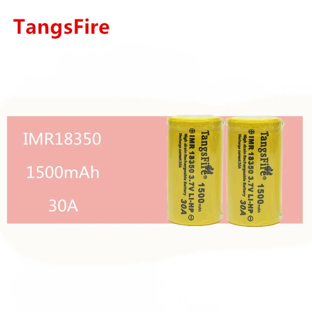 2 шт. 18350 мАч 30A плоская головка топ IMR E CIG перезаряжаемая батарея большая емкость