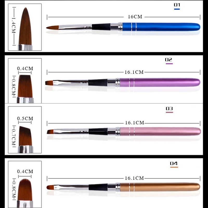 Дизайн ногтей ручка с кисточкой съемная металлическая плоская резьба по