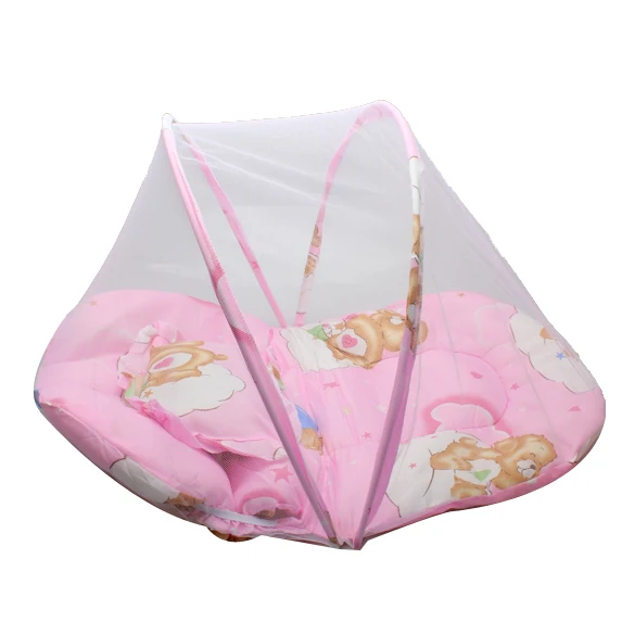 Портативная детская кроватка складная москитная сетка подушка для младенцев