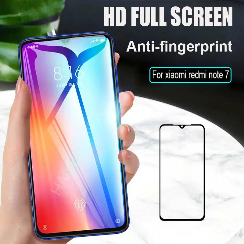 20D полное покрытие закаленное стекло для Xiaomi Redmi Note 7 5 6 Pro Защита экрана 6A защитный