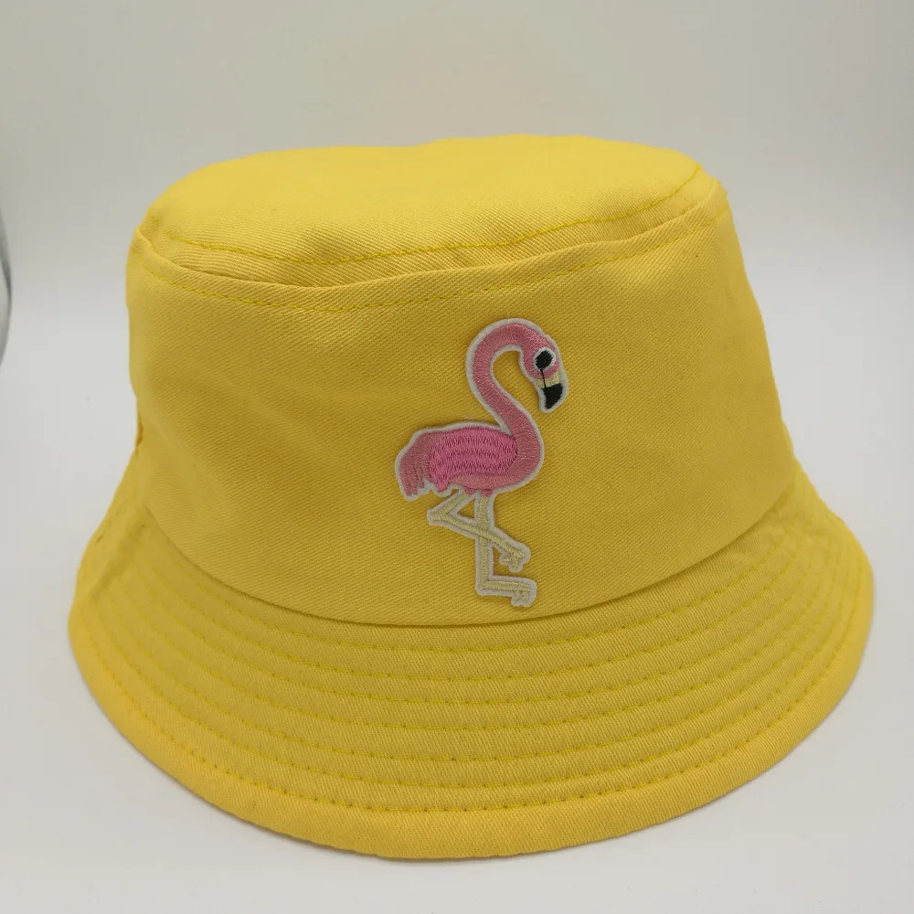 2018 летняя вышитая шляпа ведро с Фламинго хип хоп рыбки мужские шапки хлопковые