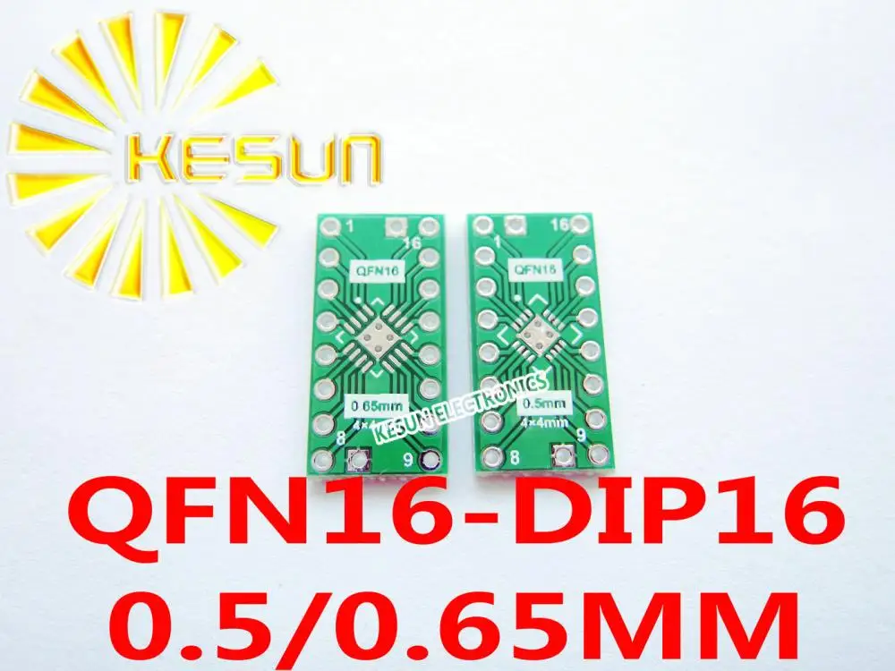 

FREE SHIPPING 100PCS QFN16 turn DIP16 0.5/0.65MM Pitch IC adapter Socket / Adapter plate PCB