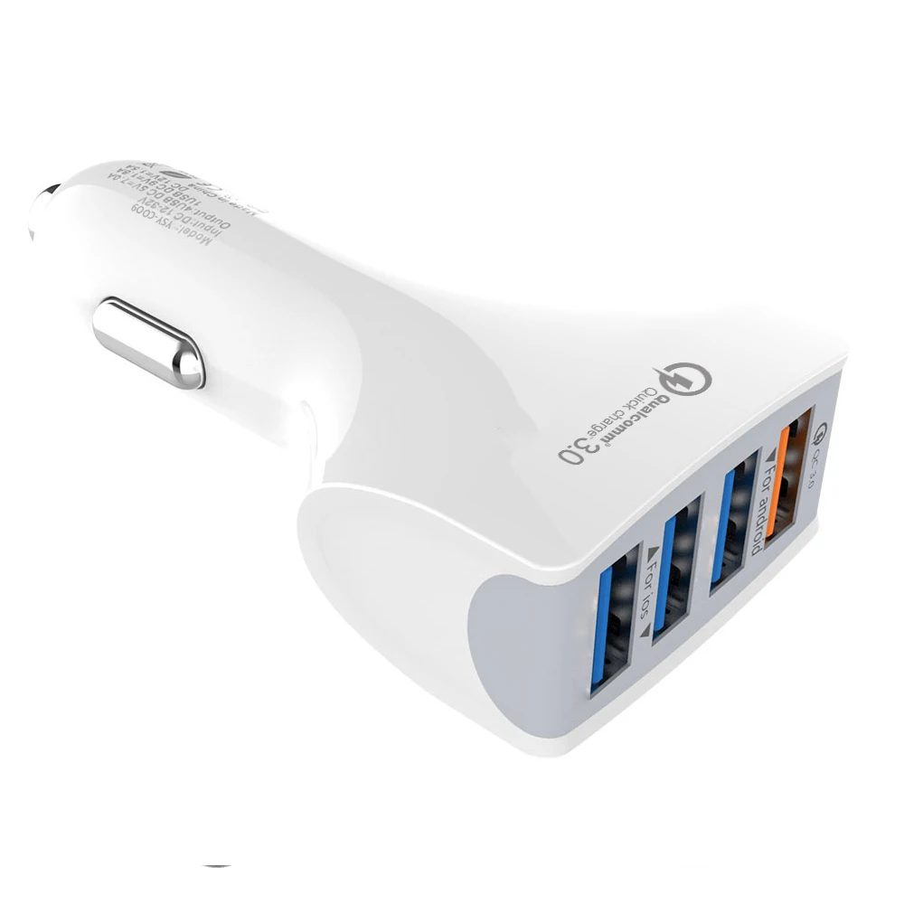 YUSEE быстрое зарядное устройство QC3.0 4 USB Автомобильное Быстрая зарядка для iPhone 6 6plus