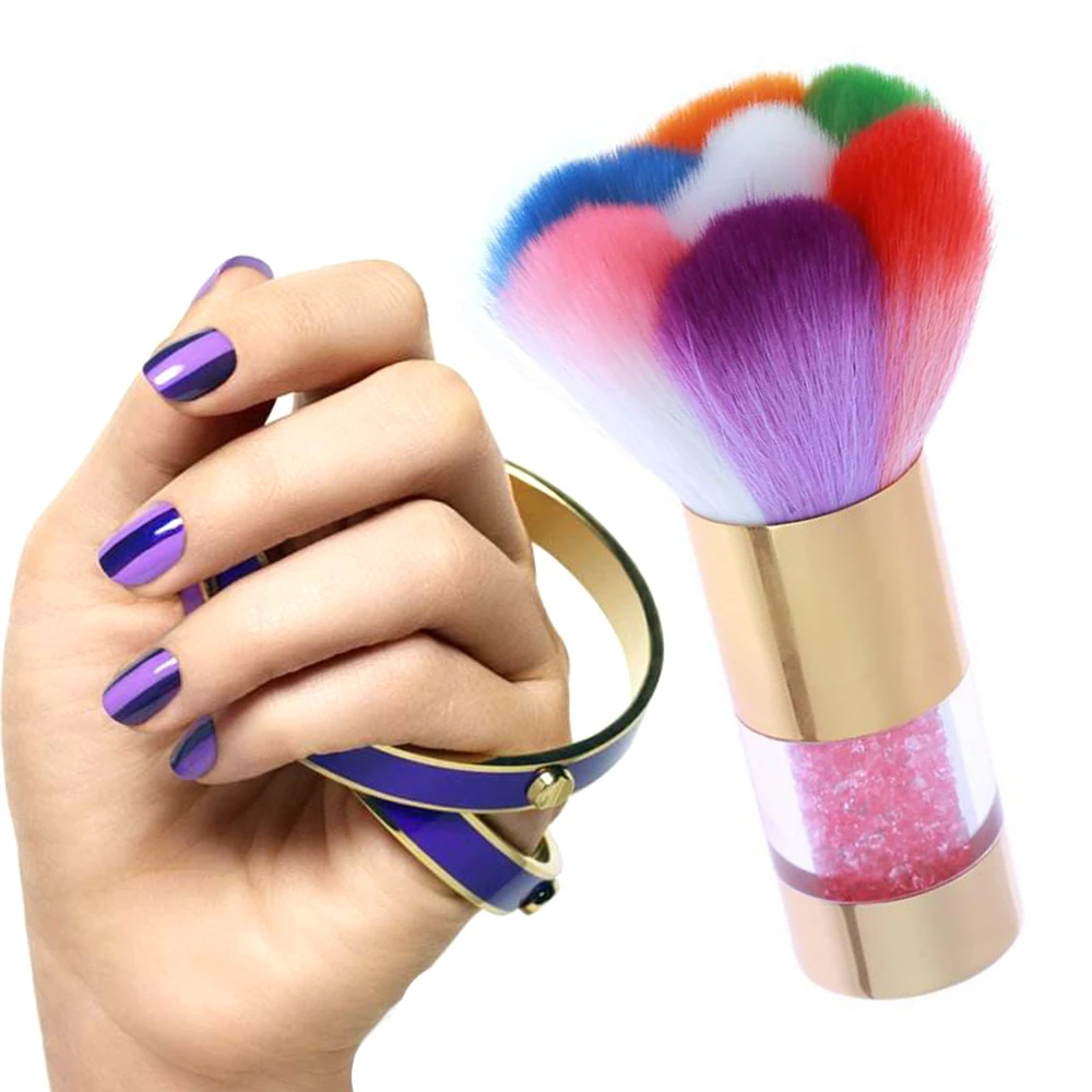 Новейшая 1 шт. модная цветная щетка для чистки ногтей с цветком очистки