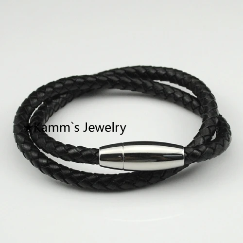 Двухконтурный браслет из черной нержавеющей стали ancora jamaica pulseira prata frozen Bracelet tribal