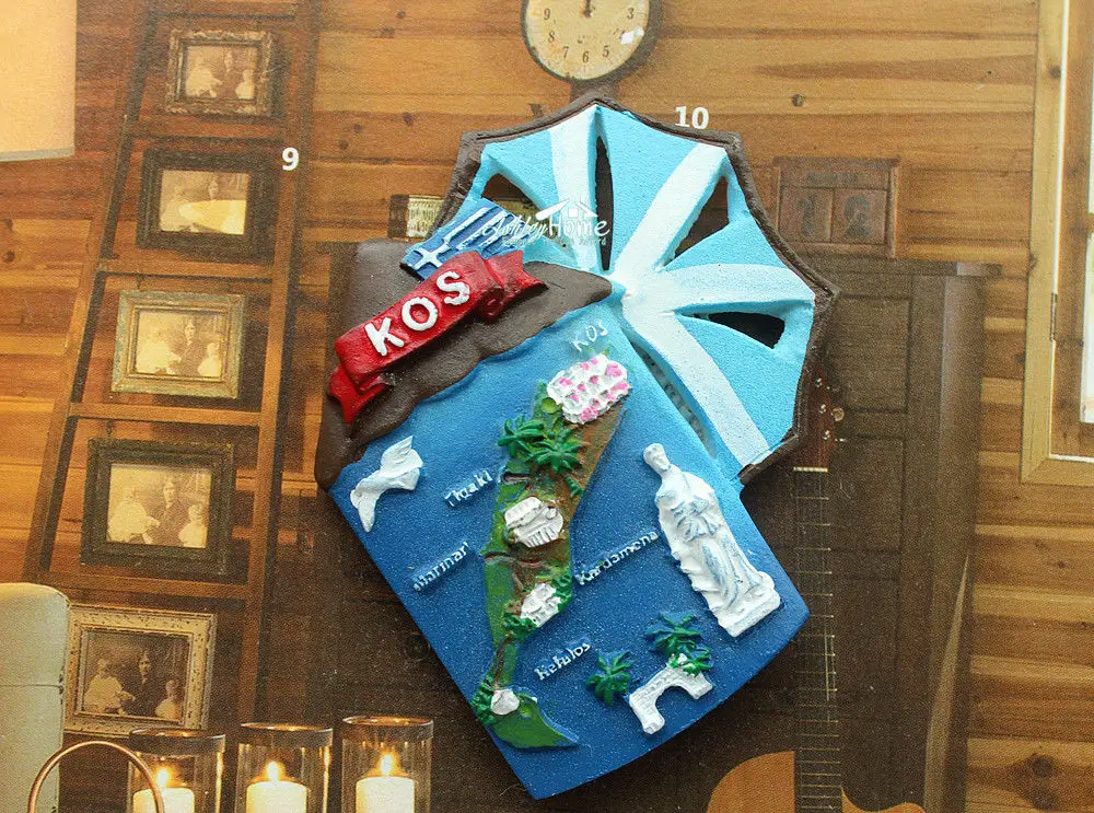 Остров кос Греция туристическое путешествие Сувенир 3D Смола декоративный магнит