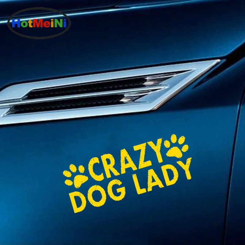 Стикер HotMeiNi JDM для стайлинга с надписью Crazy Dog Lady автомобильная наклейка дрифта