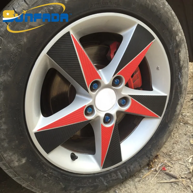 SUNFADA черный карбоновое волокно 16 &quotступица колеса автомобиля наклейки для HONDA CIVIC