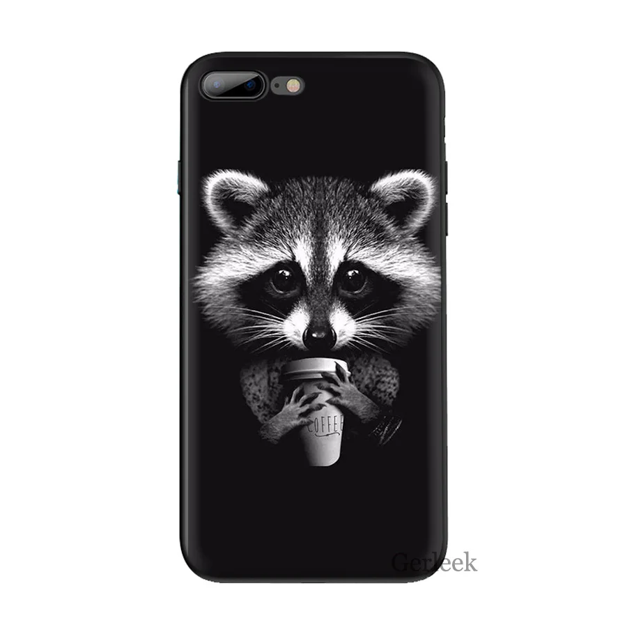 Чехол для телефона енот уникальный дизайн для iPhone 6 6S 5 5S SE XR X XS MAX 8 7 6 Plus - Цвет: B2