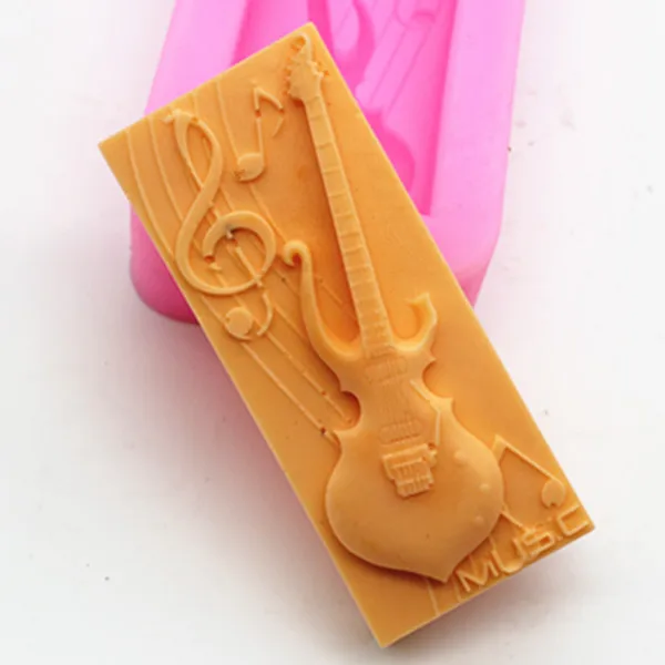 Новинка! Музыкальная Серия * форм для мыла с узором гитары силиконовая форма