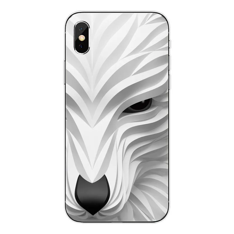 Роскошный чехол для телефона Alivio iphone 8 7 6 5 4 Plus X Tampa Lobo мультяшный 3D животное мягкий