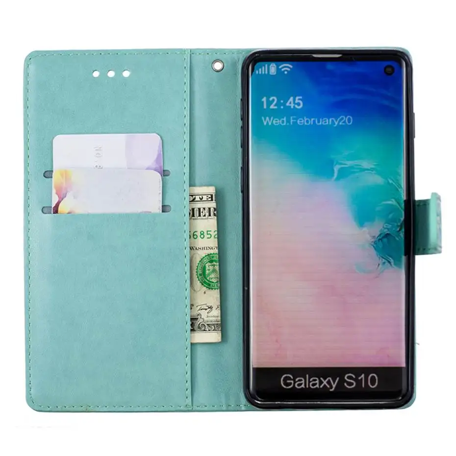 Чехол книжка из искусственной кожи для Samsung galaxy S10 S10e Plus чехлы Galaxy 3D чехол