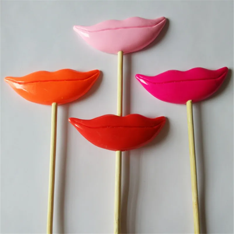 

4pcs/Set Colorful Fun DIY Lip Wedding Decoration Photo Booth Props Wedding Party Decoration Favors