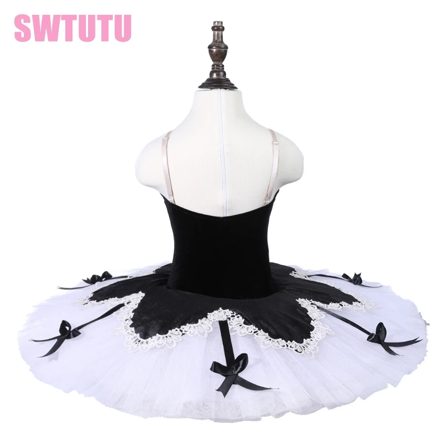 Черно-белая балетная юбка-пачка для сцены детская репетиция тацев балетный