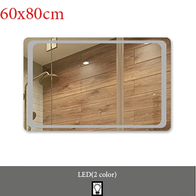 M023A-600x800mm Отельный пользовательский сенсорный Bluetooth светодиодный зеркальный умный Анти-туман настенный туалетный зеркало для дома 2 цвета светильник espejo pared tocador - Цвет: M023A-600x800mm