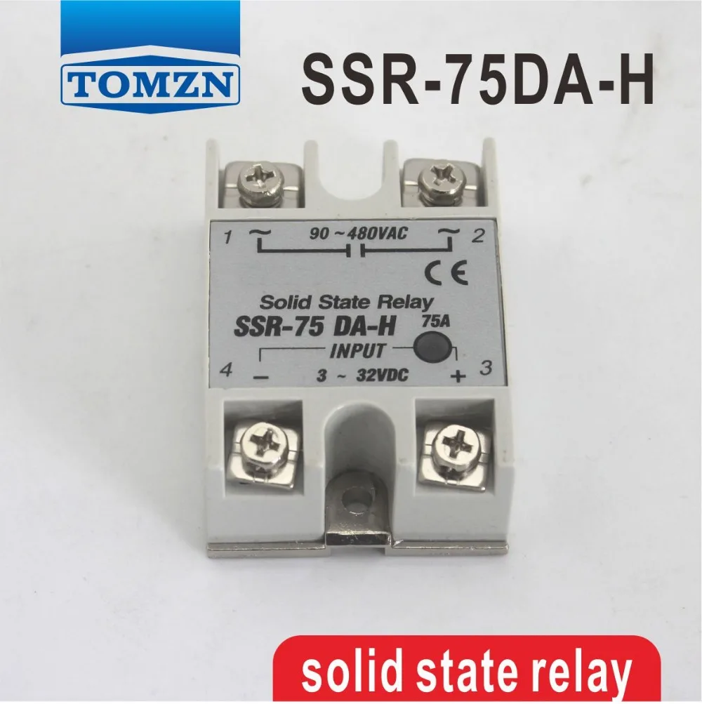 

75DA High voltage type SSR input 3-32V DC load 90-480V AC single phase AC solid state relay