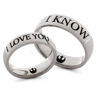 i love you i know silver couples ring set anniversary ring set wedding bands ring for women men titanium steel ring