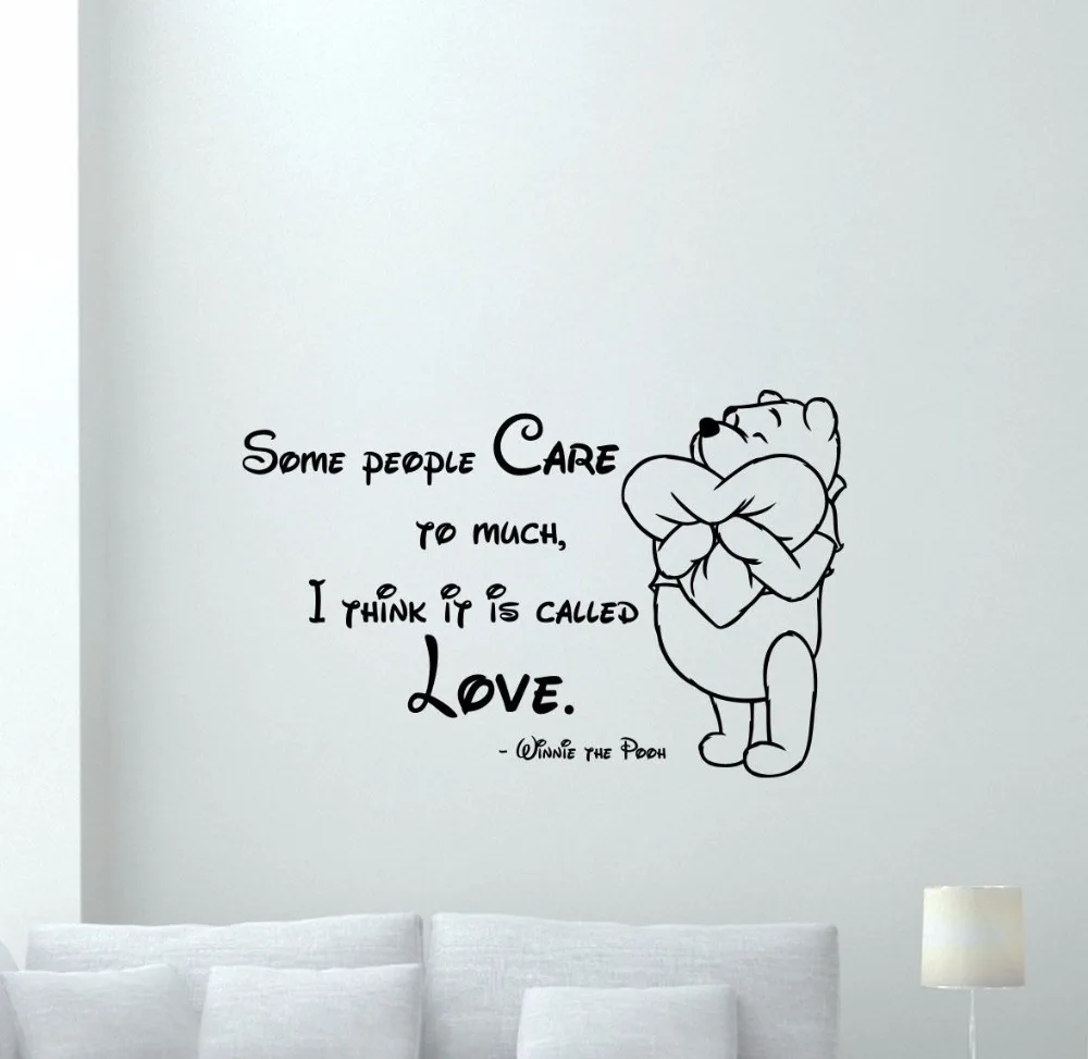 

Winnie the Pooh Quote Love Quotes Wall Sticker Cute Kids Baby Boys Girls Room Decoration Art Design Poster Mural Fashion W59