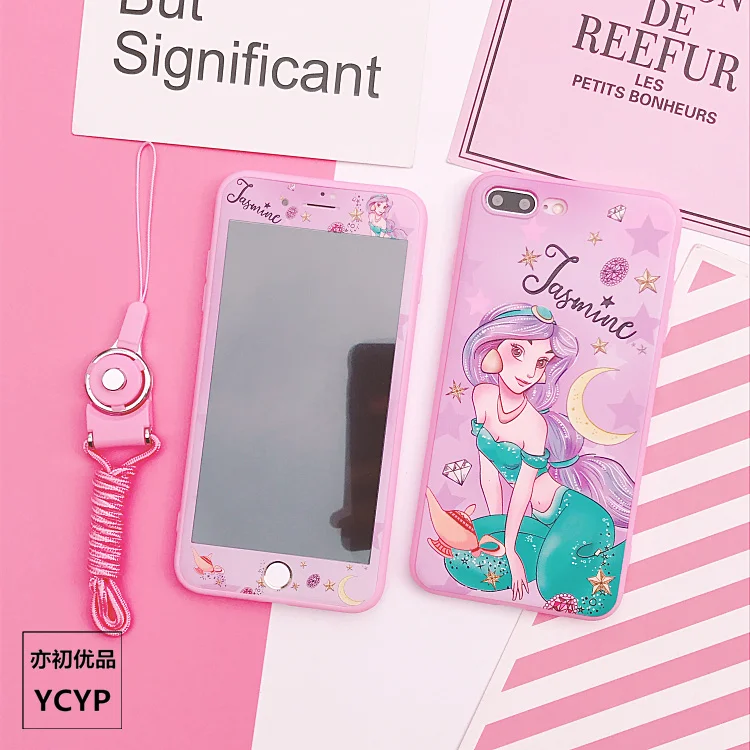 Для iphone XS Max милый Cardcaptor Sakura задний Чехол+ пленка для экрана из закаленного стекла, Девушка Мягкий чехол для iphone X XR 6 7 8plus