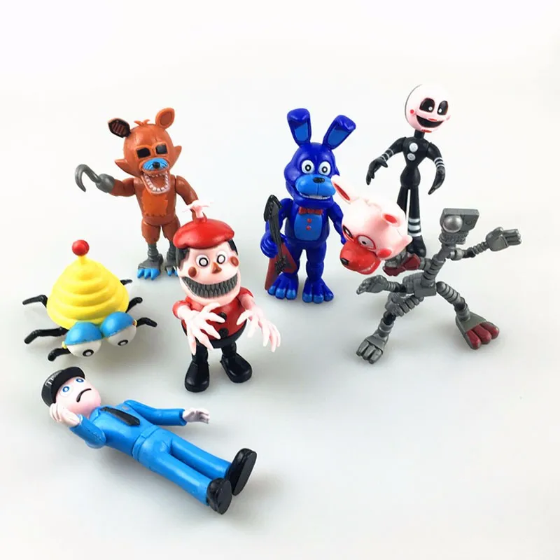 12 шт./лот FNAF Bonnie Foxy Chica Freddy Fazbear Five Nights At Freddys ПВХ фигурка куклы игрушки для детей подарки ко дню рождения