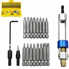 20 шт. профессиональные Универсальные отвертки Набор насадок головок винтовых головок Высокоскоростная сталь Flathead бит двойные ручные инструменты